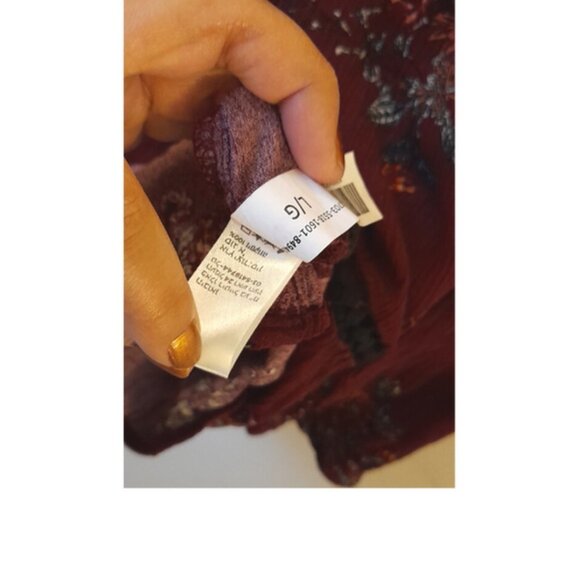 🎊3 FOR $10 BLUENOTES WOMENS LARGE FLORAL PLUM CARDIGAN - Picture 5 of 5